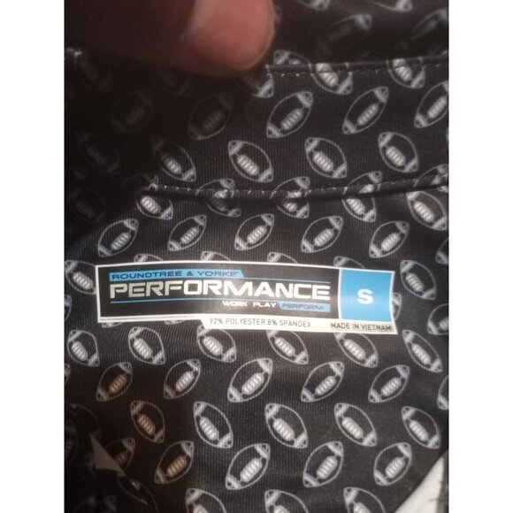 Roundtree & Yorke Performance Polo Shirt Mens Small S Black Football Work Play - Picture 9 of 12